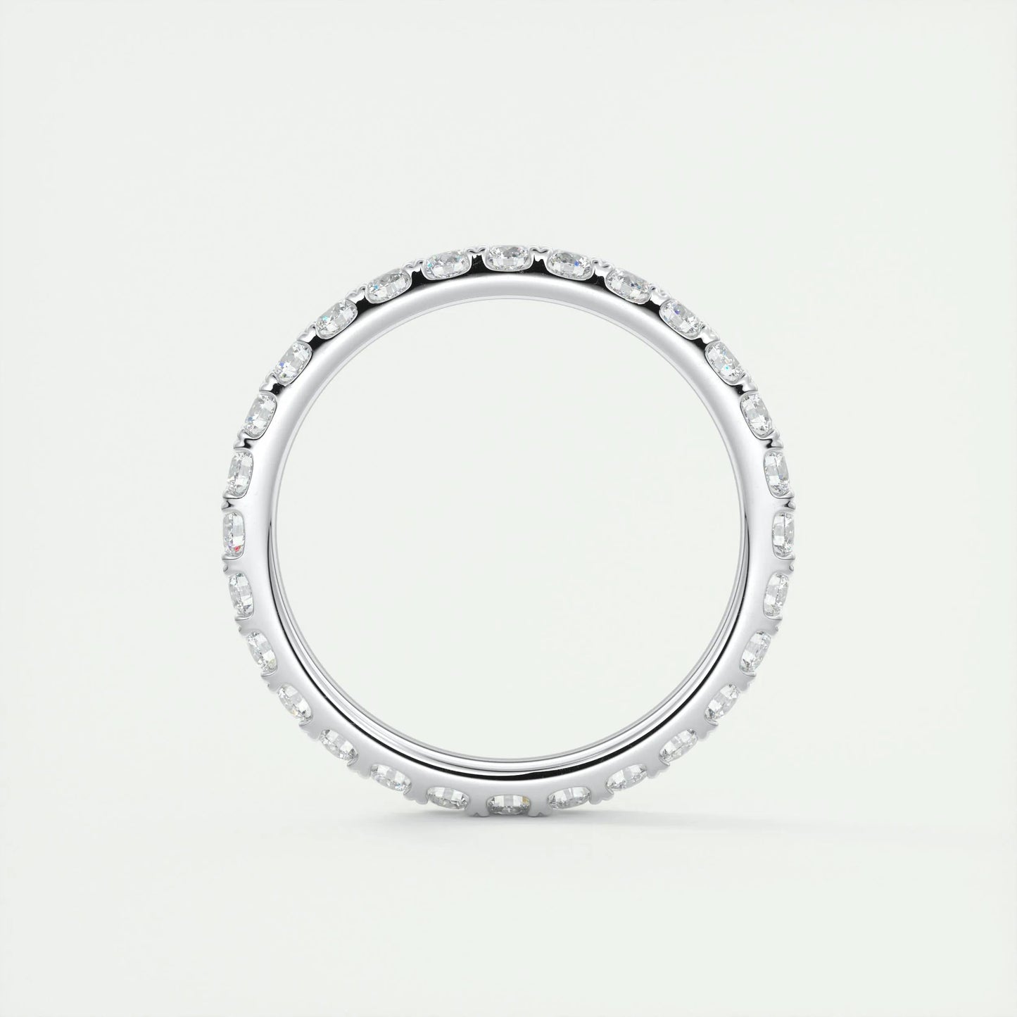 0.84 CT Round Full Eternity CVD EF/VVS Diamond Wedding Band