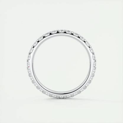 0.84 CT Round Full Eternity CVD EF/VVS Diamond Wedding Band