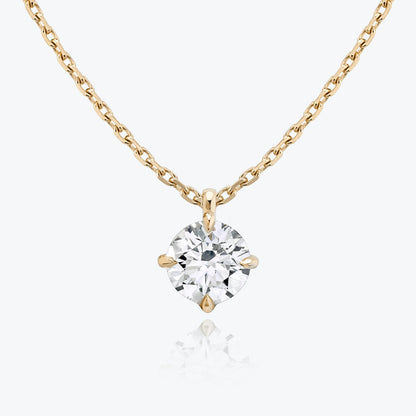 0.25 CT-1.0 CT Round Solitaire CVD F/VS Diamond Necklace