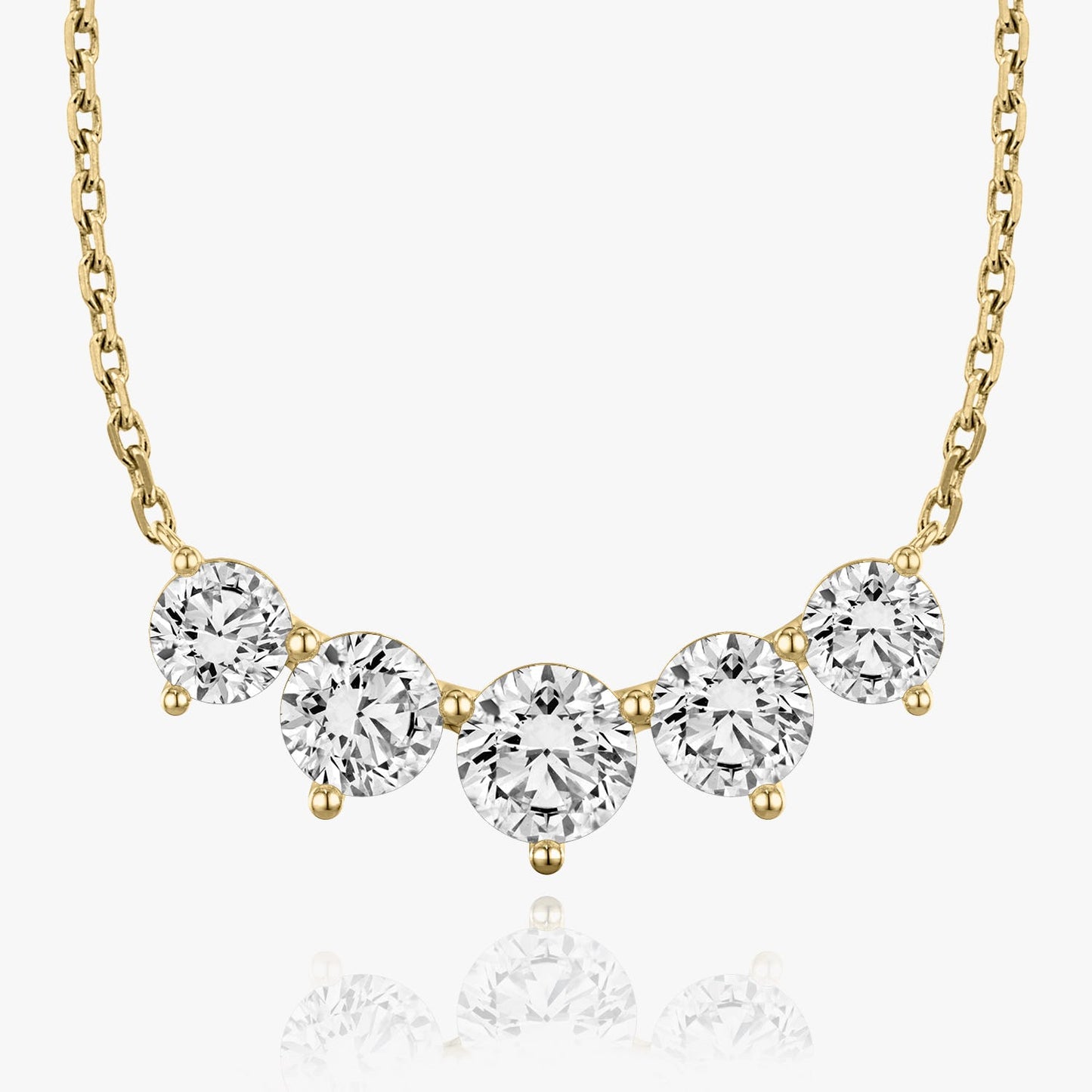 3.50 TC Round CVD F/VS Diamond Necklace