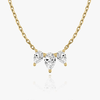 1.0 TCW Pear CVD F/VS Diamond Necklace