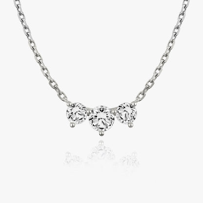 1.0 TCW Round CVD F/VS Diamond Necklace