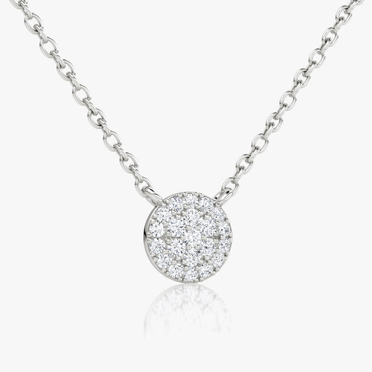 0.12 TCW Round CVD F/VS Diamond Necklace