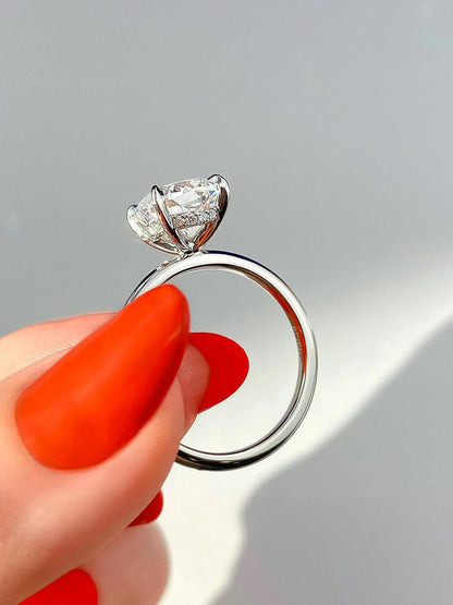 2 CT Cushion Hidden Halo CVD F/VS1 Diamond Engagement Ring