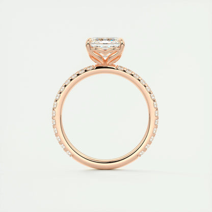 2 CT Asscher Solitaire CVD F/VS1 Diamond Engagement Ring