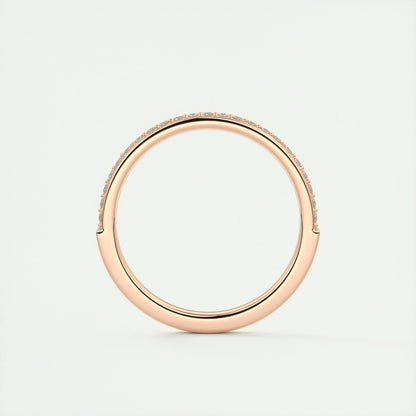 0.18 CT Round Half Eternity CVD EF/VVS Diamond Wedding Band