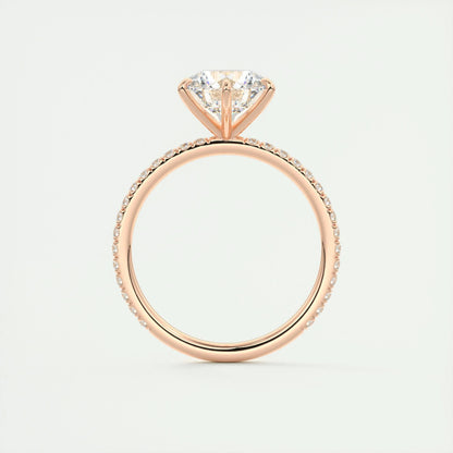2 CT Round Solitaire CVD F/VS1 Diamond Engagement Ring
