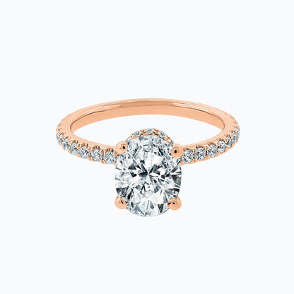 2.50 CT Oval Hidden Halo CVD F/VS2 Diamond Engagement Ring