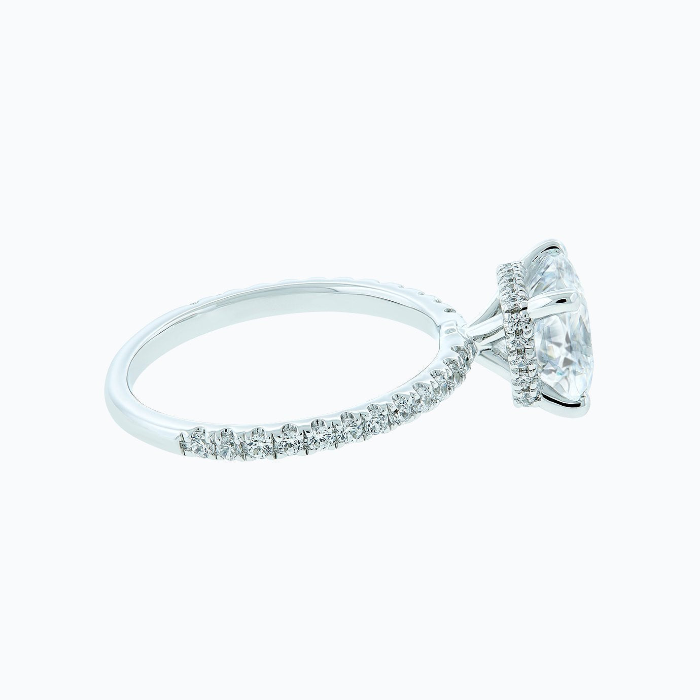 2.0 CT Cushion Hidden Halo CVD F/VS2 Diamond Engagement Ring
