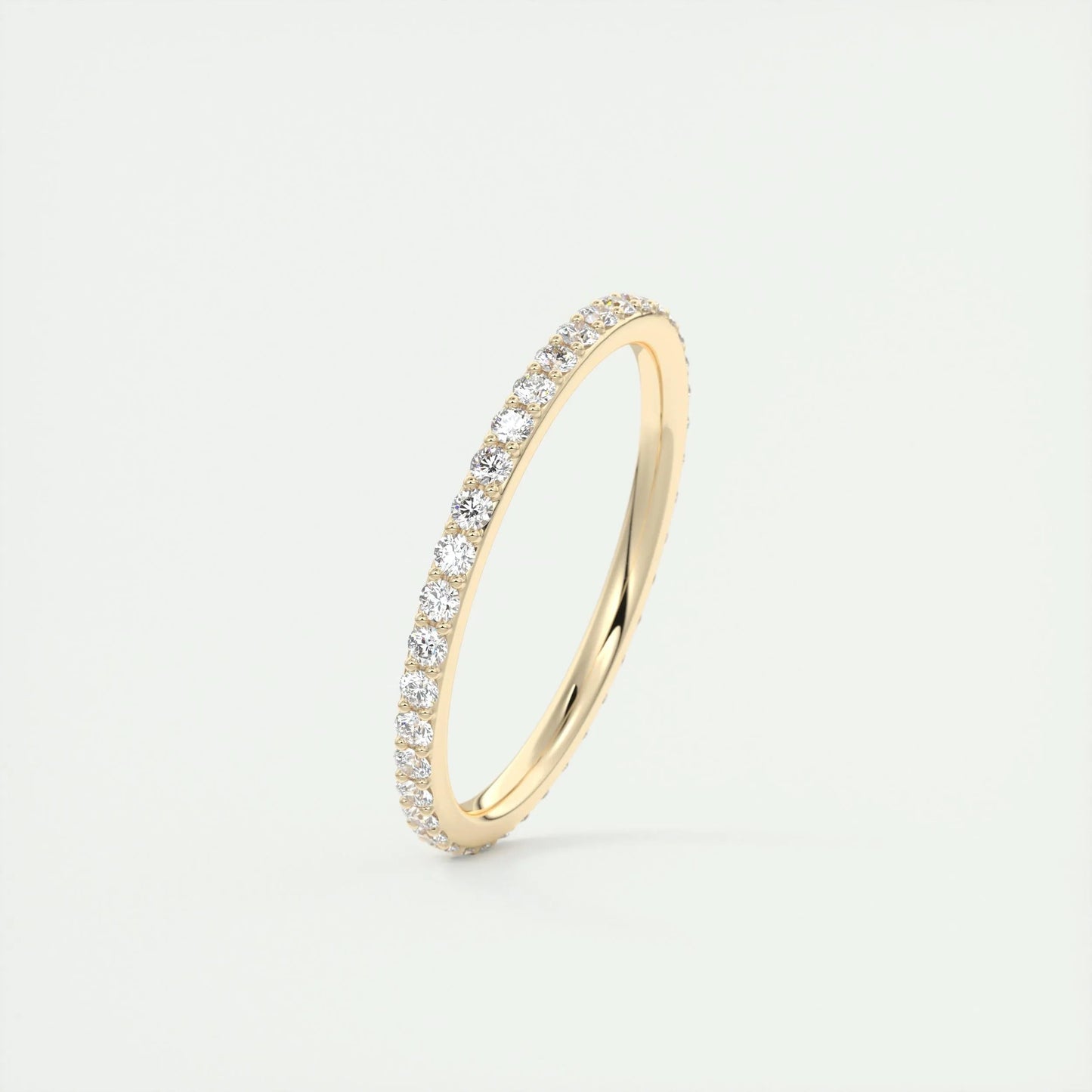 0.37 CT Round EF- VVS Diamond Full Eternity Wedding Band