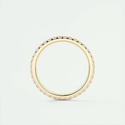 0.74 CT Round Full Eternity CVD EF/VVS Diamond Wedding Band