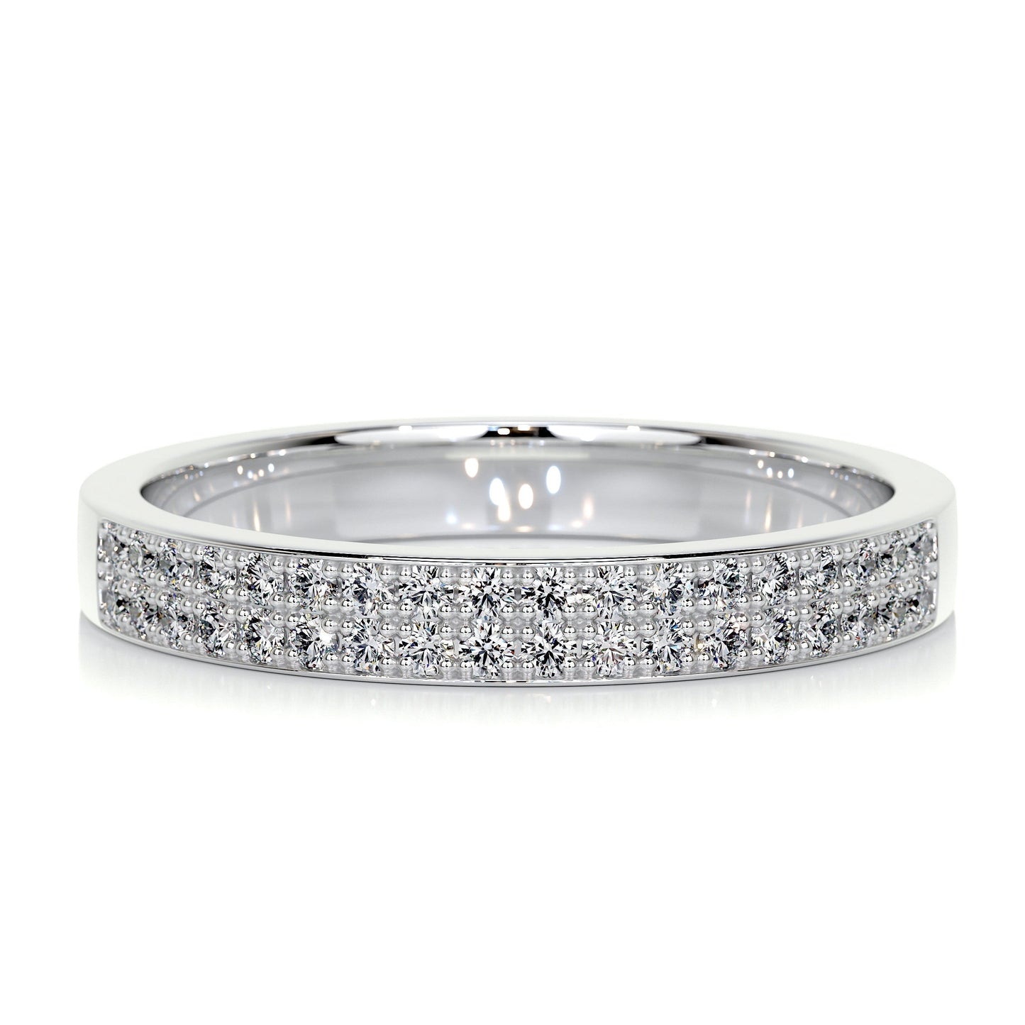 0.2ct Round EF- VVS Diamond Half Eternity Wedding Band