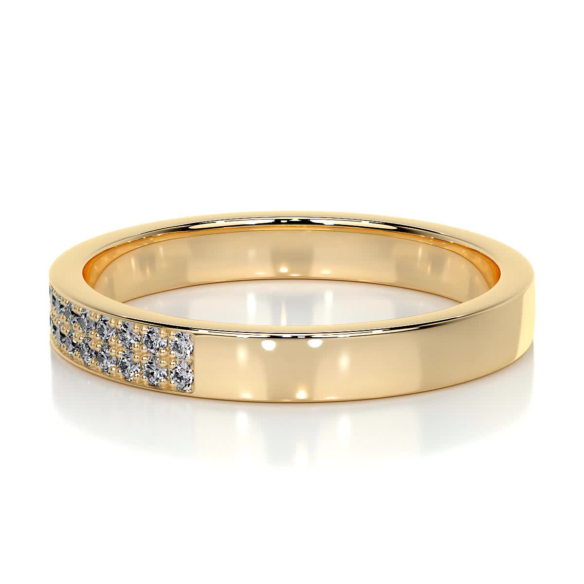 0.2ct Round EF- VVS Diamond Half Eternity Wedding Band