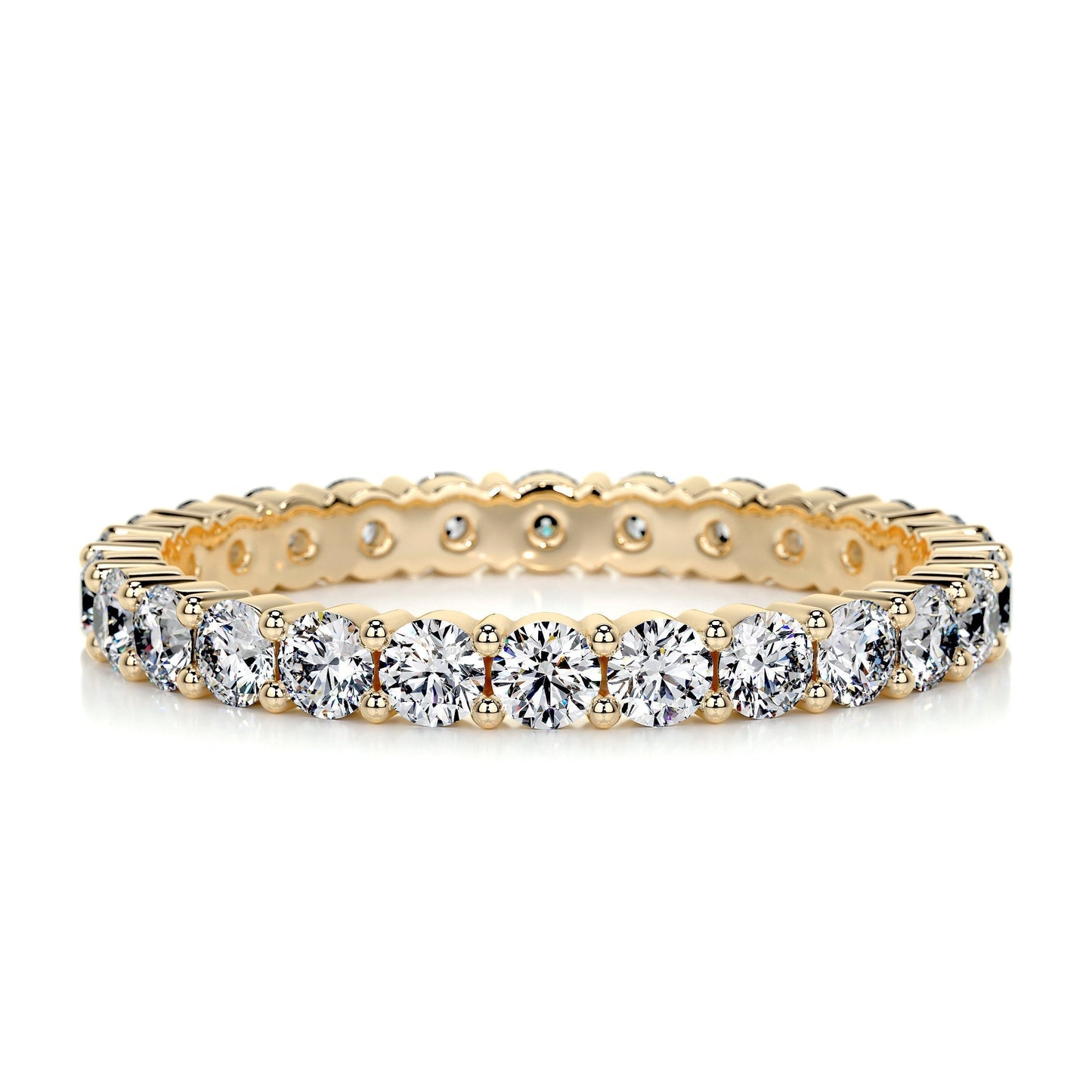 0.9ct Round EF- VVS Diamond Stackable Wedding Band