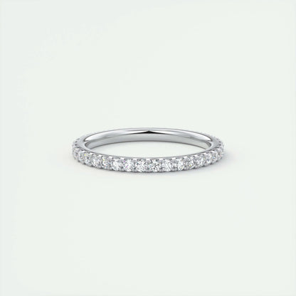 0.74 CT Round Full Eternity CVD EF/VVS Diamond Wedding Band