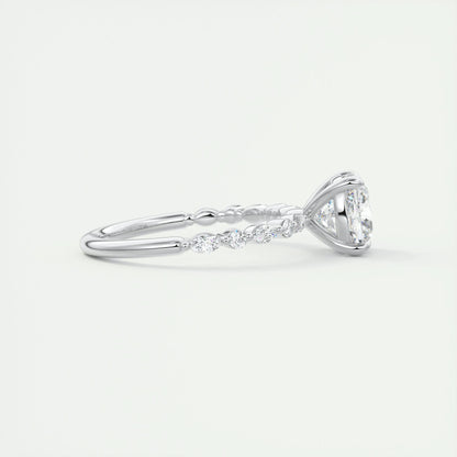 2 CT Cushion Solitaire CVD F/VS1 Diamond Engagement Ring
