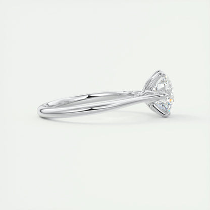 2 CT Round Solitaire CVD F/VS1 Diamond Engagement Ring