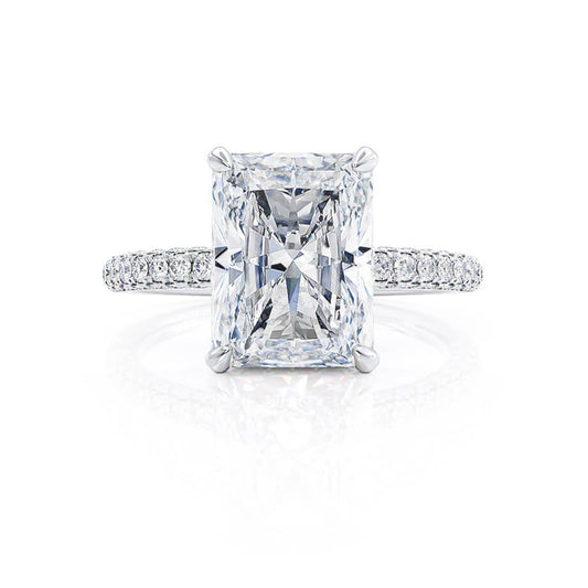 1.50 CT Radiant Hidden Halo CVD E/VVS2 Diamond Engagement Ring