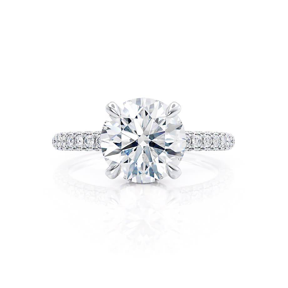 1.90 CT Round Hidden Halo CVD G/VS1 Diamond Engagement Ring