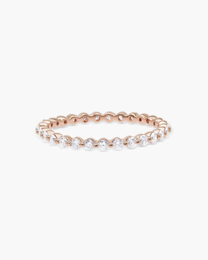 0.4ct Round EF- VVS Diamond Full Eternity Stackable Wedding Band