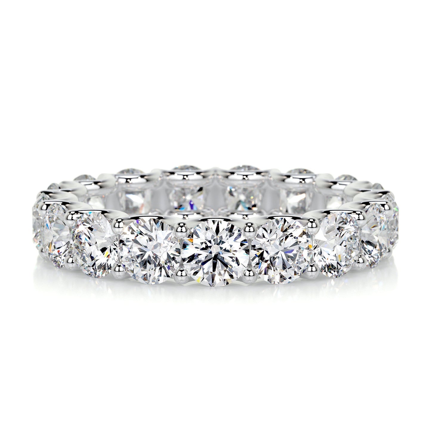 4ct Round EF- VVS Diamond Full Eternity Stackable Wedding Band