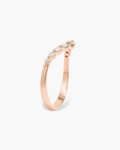 0.26ct Round EF- VVS Diamond Swirl Wedding Band
