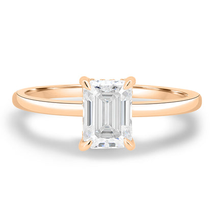 1.86 CT Emerald Hidden Halo CVD E/VS2 Diamond Engagement Ring