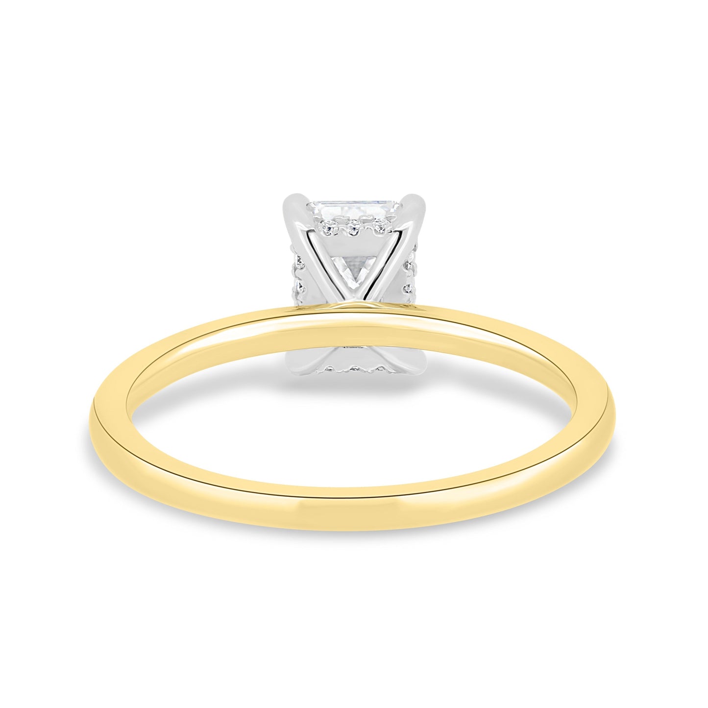 1.86 CT Emerald Hidden Halo CVD E/VS2 Diamond Engagement Ring