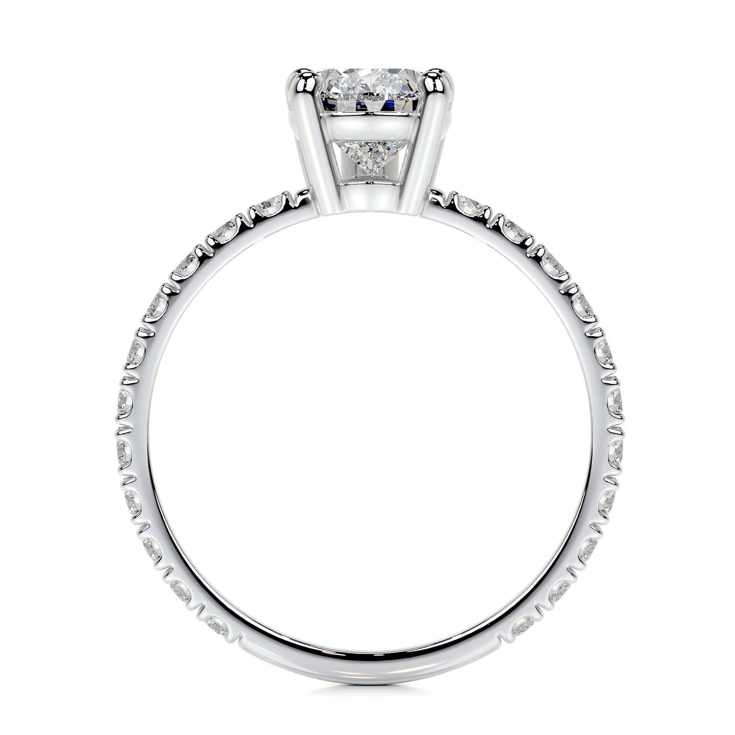 1.50 CT Pear Solitaire CVD E/VS2 Diamond Engagement Ring