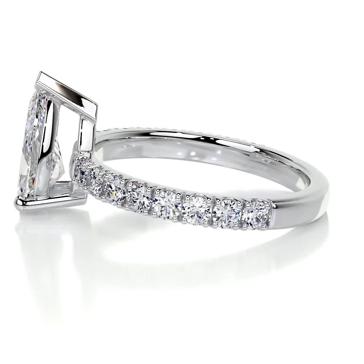 1.50 CT Pear Solitaire CVD G/VS2 Diamond Engagement Ring