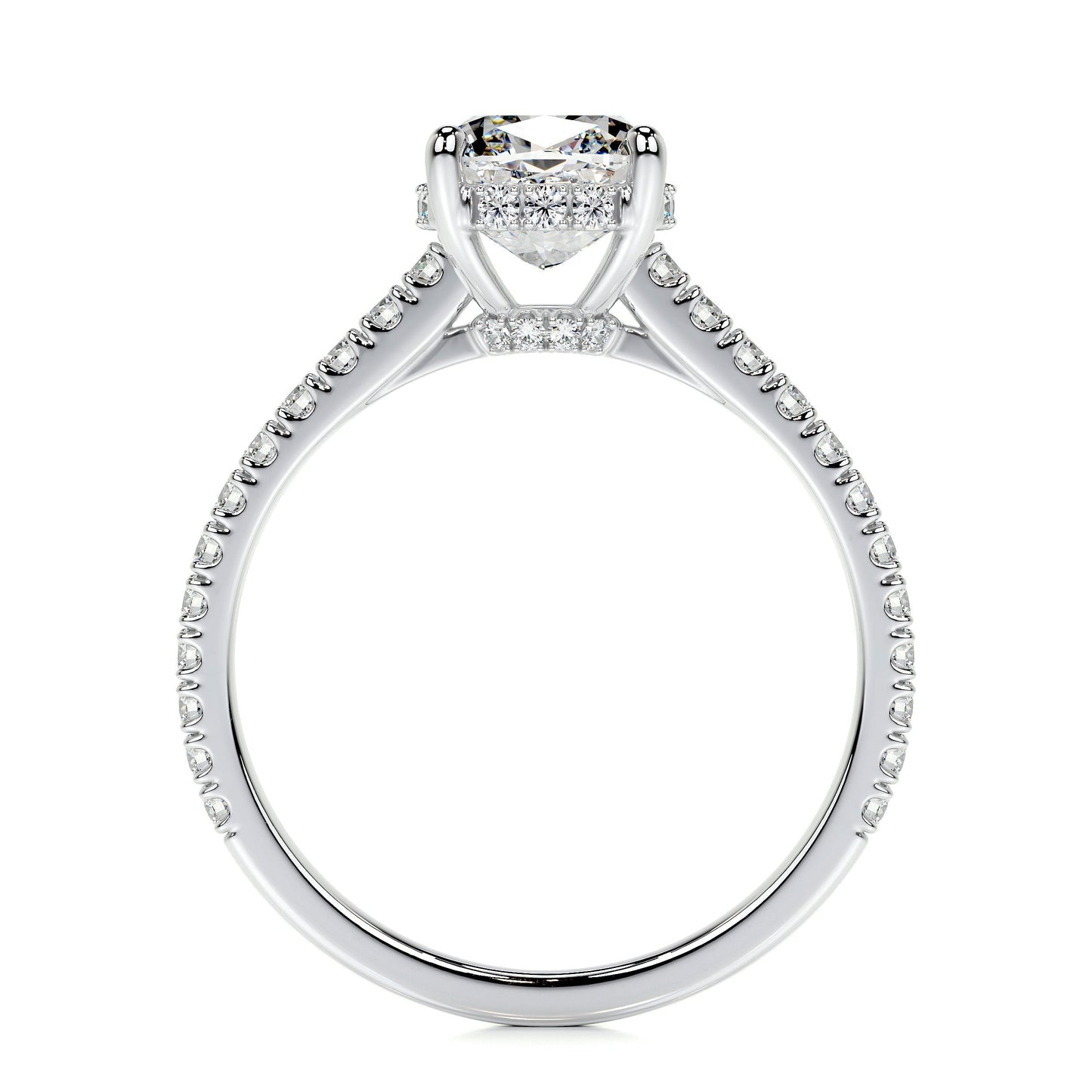 1.50 CT Cushion Hidden Halo CVD E/VS2 Diamond Engagement Ring