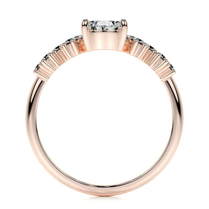 1.0 CT Pear Cluster CVD E/VS2 Diamond Engagement Ring