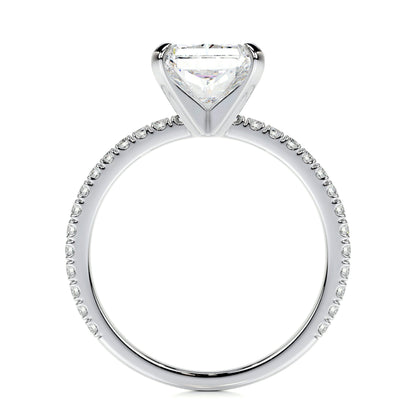 3.0 CT Radiant Solitaire CVD G/SI1 Diamond Engagement Ring