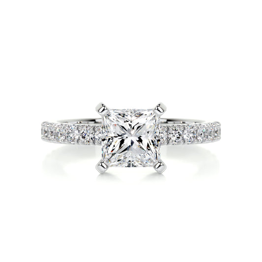 1.50 CT Princess Solitaire CVD G/VS2 Diamond Engagement Ring