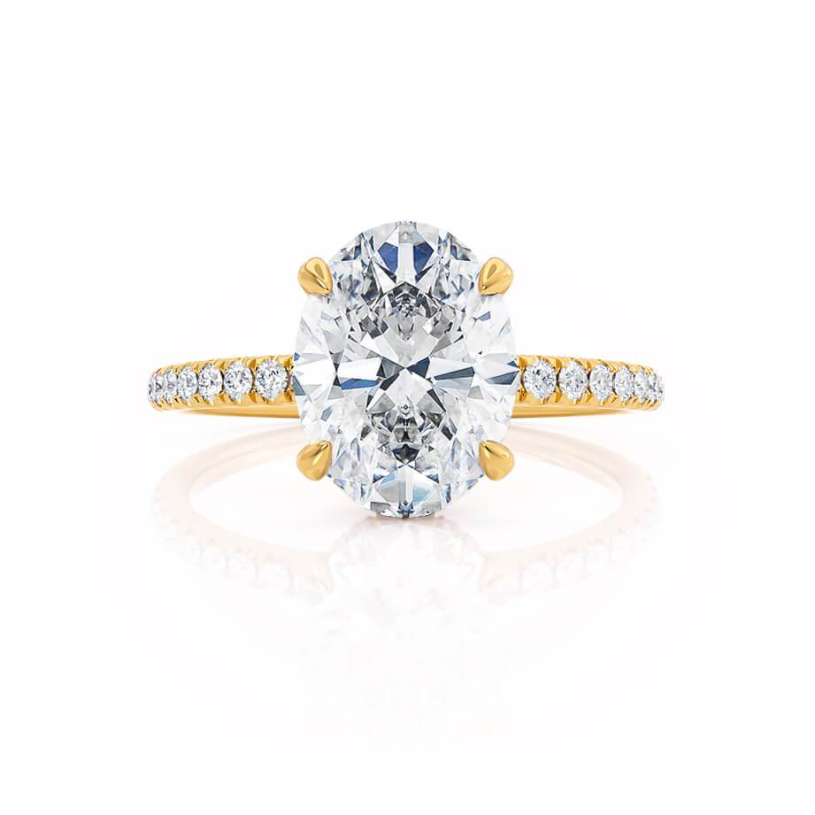 1.50 CT Oval Hidden Halo CVD E/VVS2 Diamond Engagement Ring