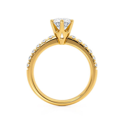 1.90 CT Round Pave Setting CVD E/VS1 Diamond Engagement Ring