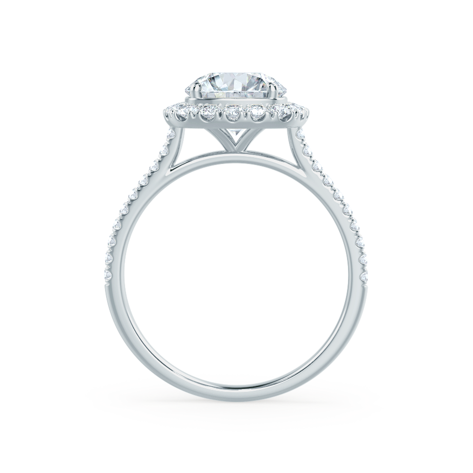 1.20 CT Cushion Halo CVD E/VVS2 Diamond Engagement Ring