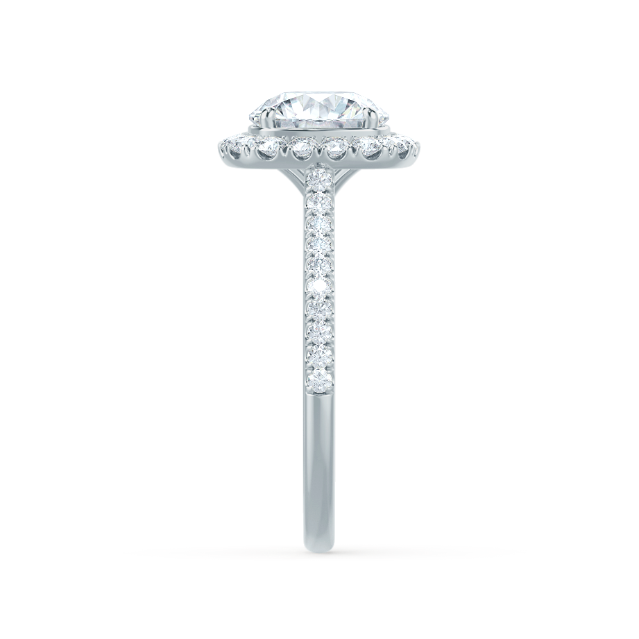 1.20 CT Round Halo CVD G/VVS1 Diamond Engagement Ring