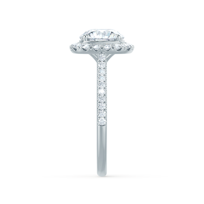 1.20 CT Round Halo CVD G/VVS1 Diamond Engagement Ring