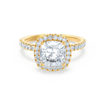 1.30 CT Cushion Halo CVD E/VS2 Diamond Engagement Ring