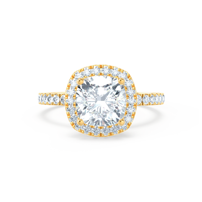 1.30 CT Cushion Halo CVD E/VS2 Diamond Engagement Ring
