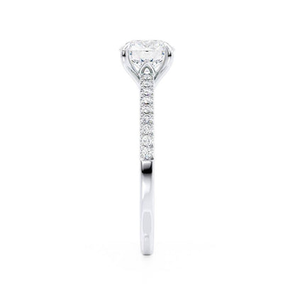 1.20 CT Round Pave Setting CVD G/VS2 Diamond Engagement Ring