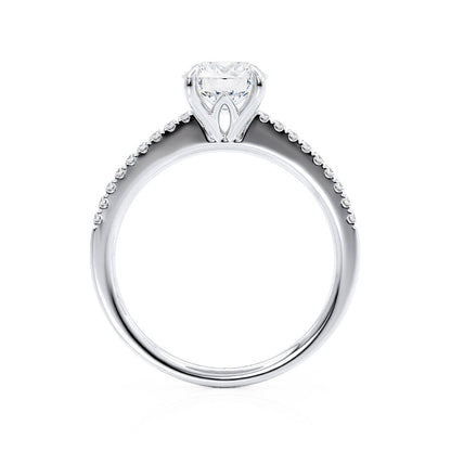 1.20 CT Round Pave Setting CVD G/VS2 Diamond Engagement Ring