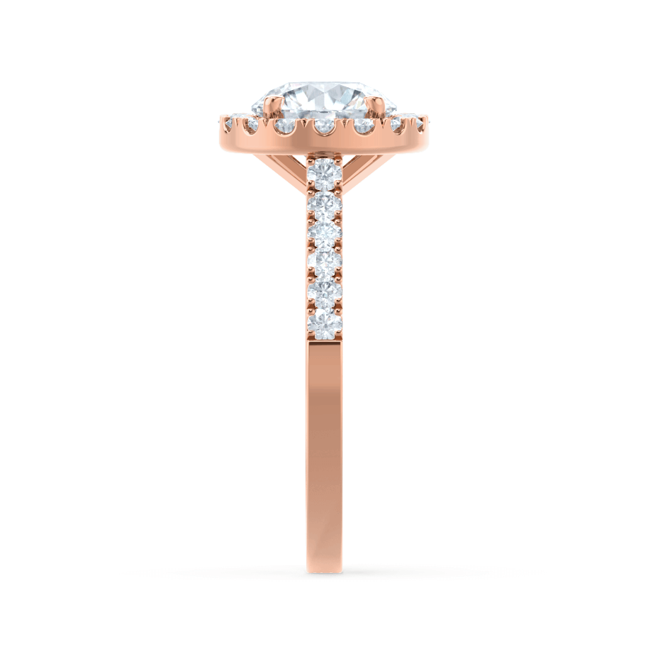 1.0 CT Round Halo CVD G/VS2 Diamond Engagement Ring