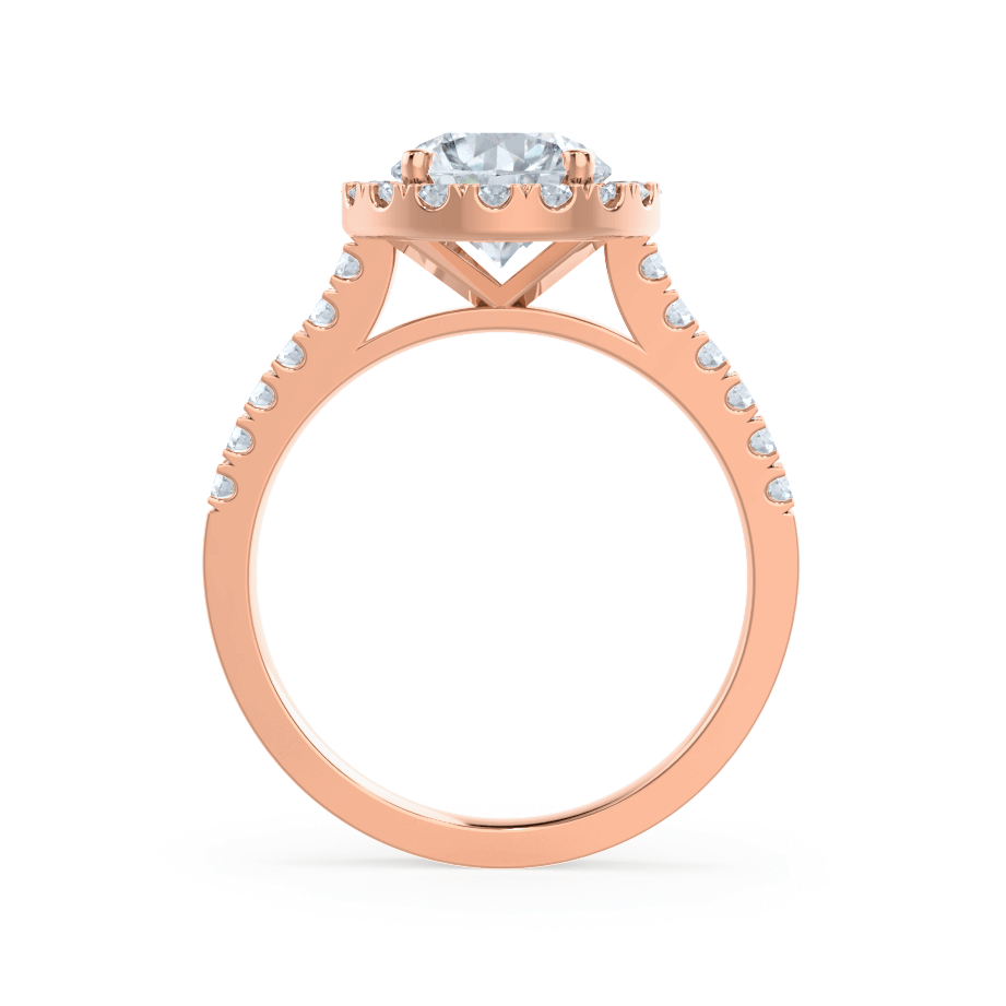 1.0 CT Round Halo CVD G/VS2 Diamond Engagement Ring