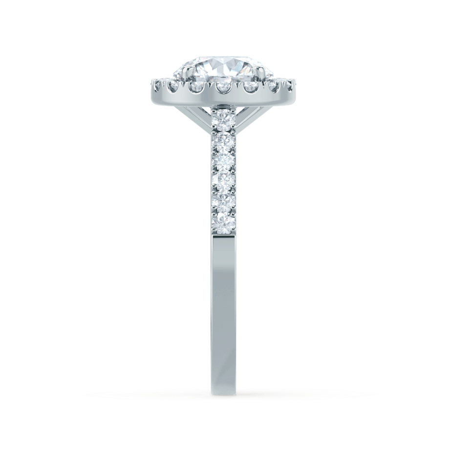 1.00 CT Round Halo CVD G/VS2 Diamond Engagement Ring