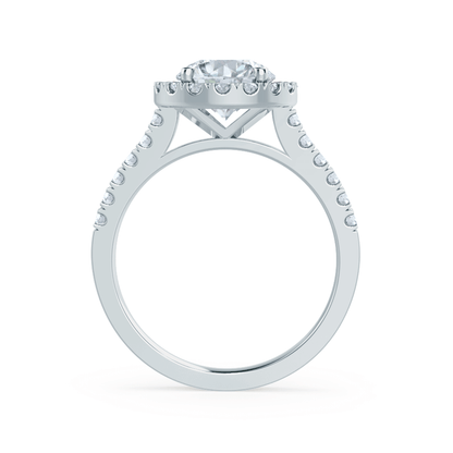 1.00 CT Round Halo CVD G/VS2 Diamond Engagement Ring