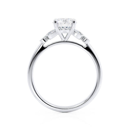 1.0 CT Round Cluster CVD G/VVS1 Diamond Engagement Ring