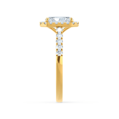 1.50 CT Radiant Halo CVD E/VS1 Diamond Engagement Ring