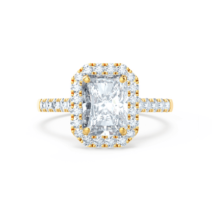 1.50 CT Radiant Halo CVD E/VS1 Diamond Engagement Ring